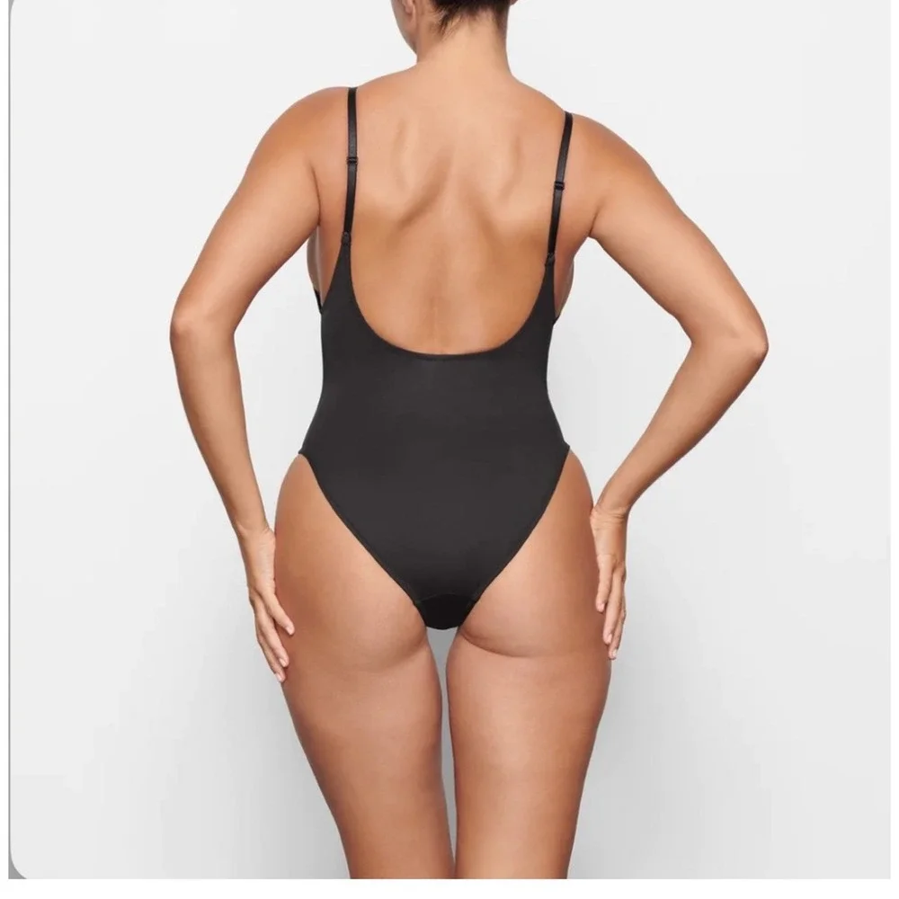 SKIMS Recycled Swim Scoop Neck One Piece Onyx Black‎ 2X Swimsuit